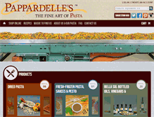 Tablet Screenshot of pappardellespasta.com